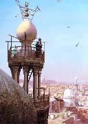 A Muezzin Calling from the Top of a Minaret the Faithful to Prayer Jean-Leon Gerome